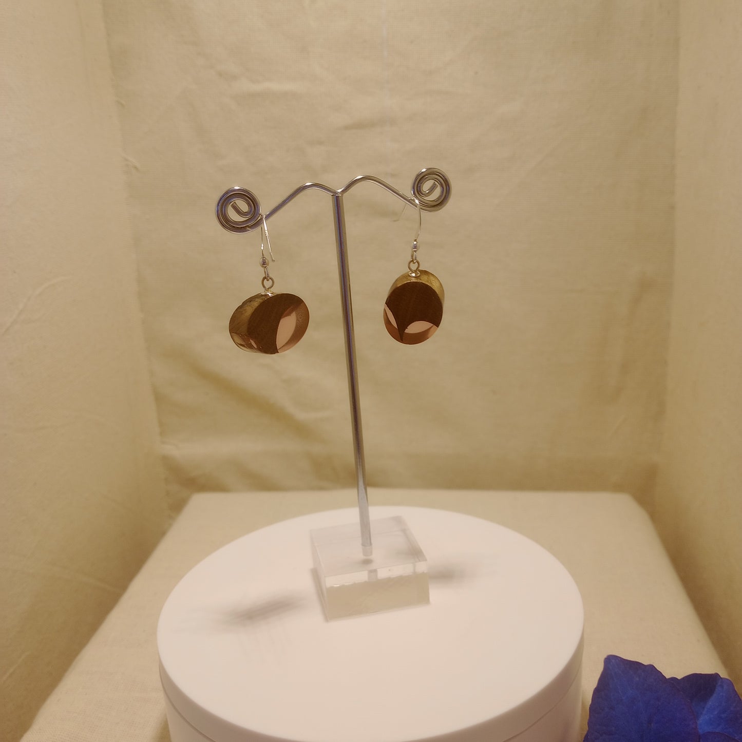 Driftwood and resin earrings