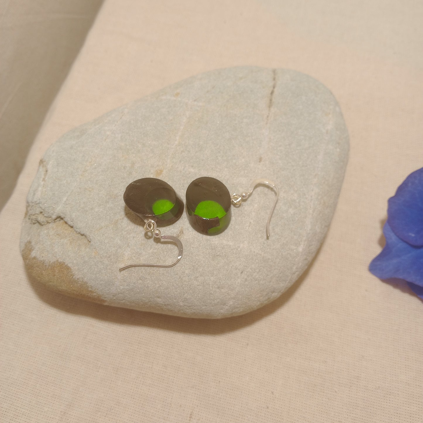 Driftwood and resin earrings