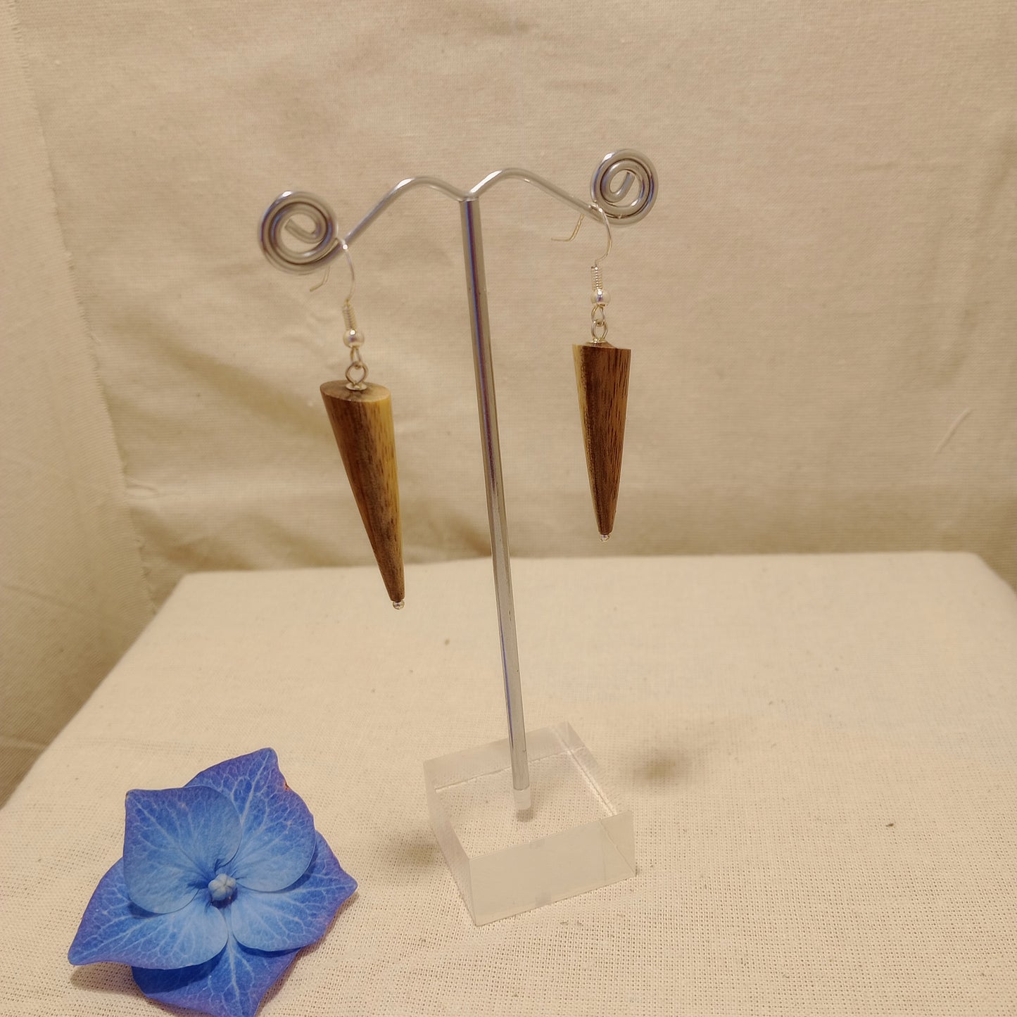 Teak wood earrings