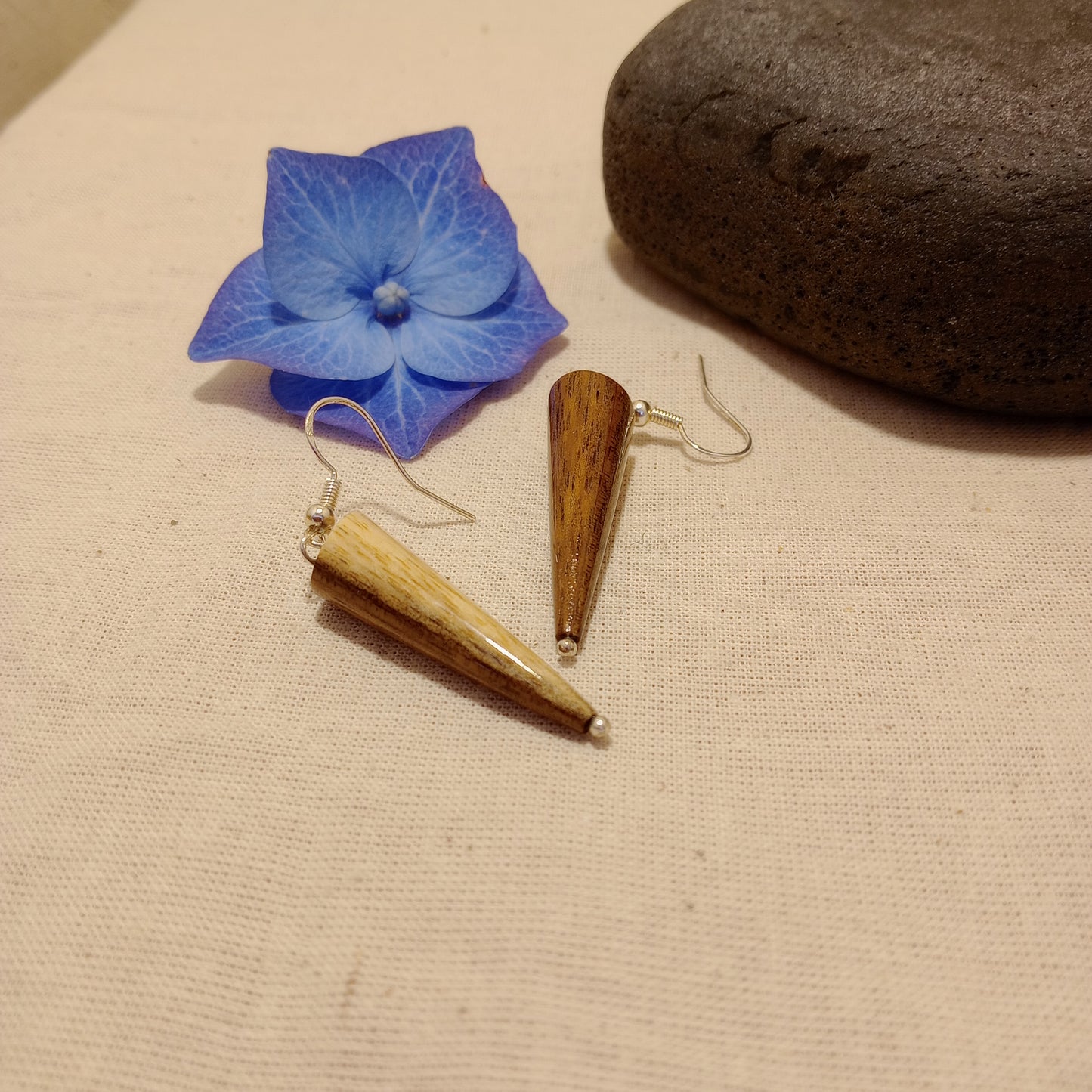 Teak wood earrings
