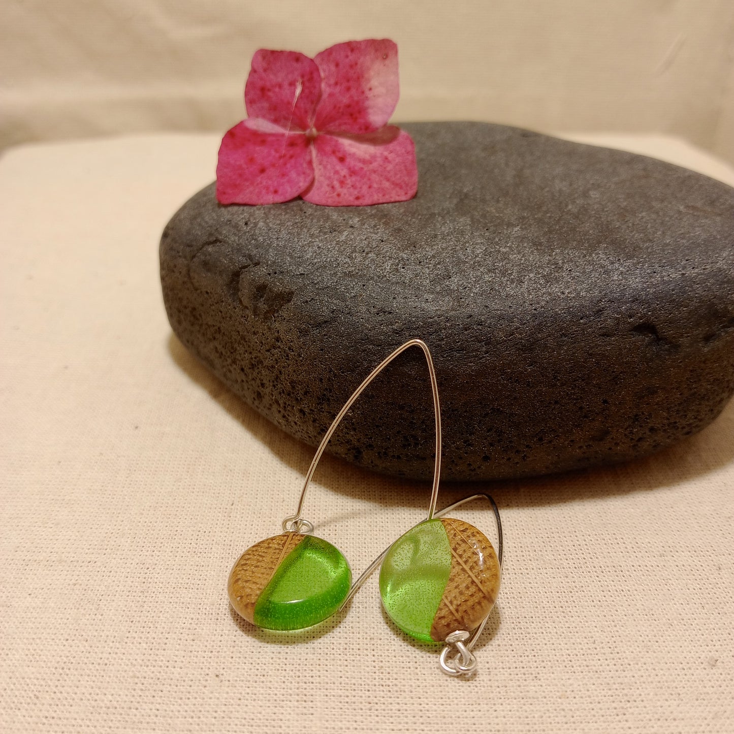 Irish Oak and resin earrings