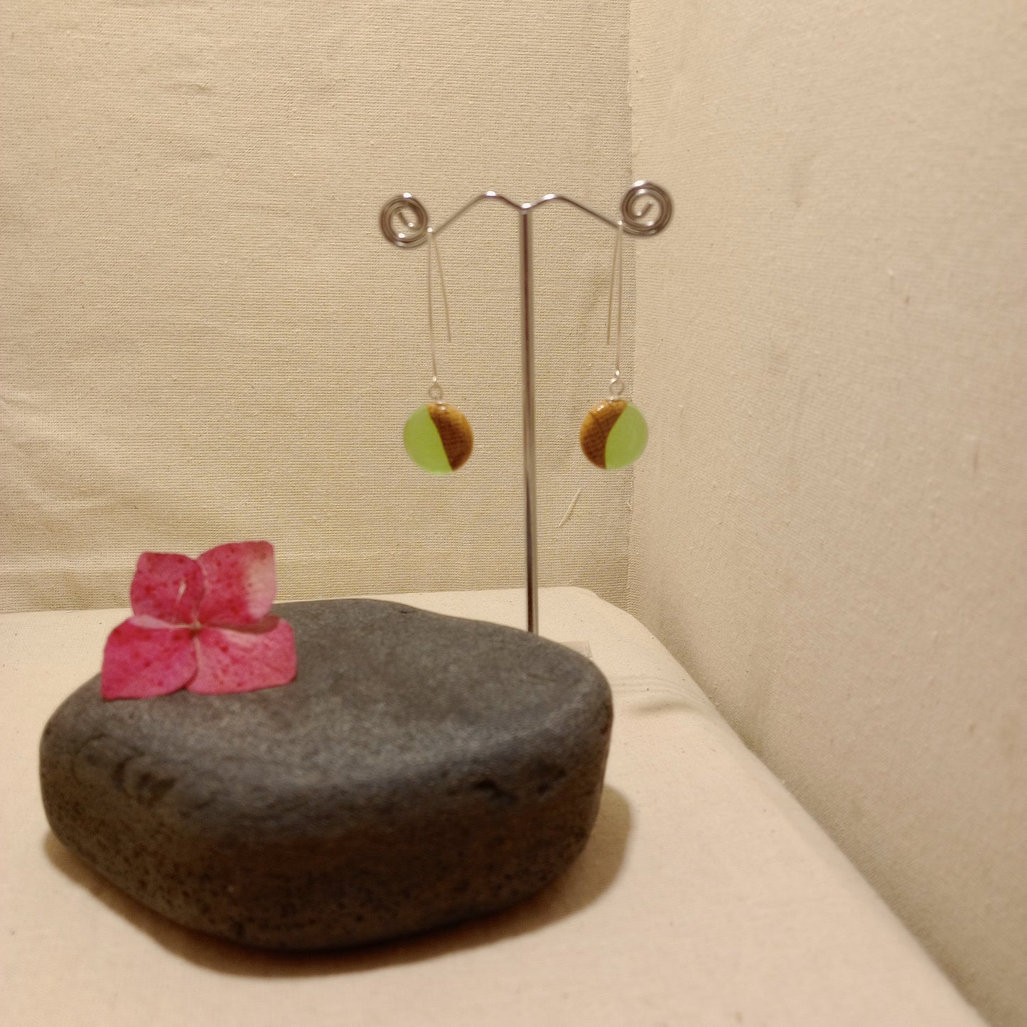 Irish Oak and resin earrings