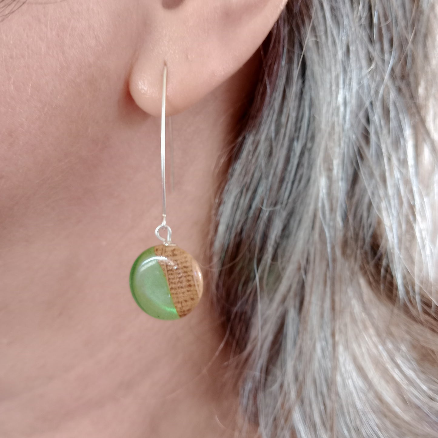 Irish Oak and resin earrings