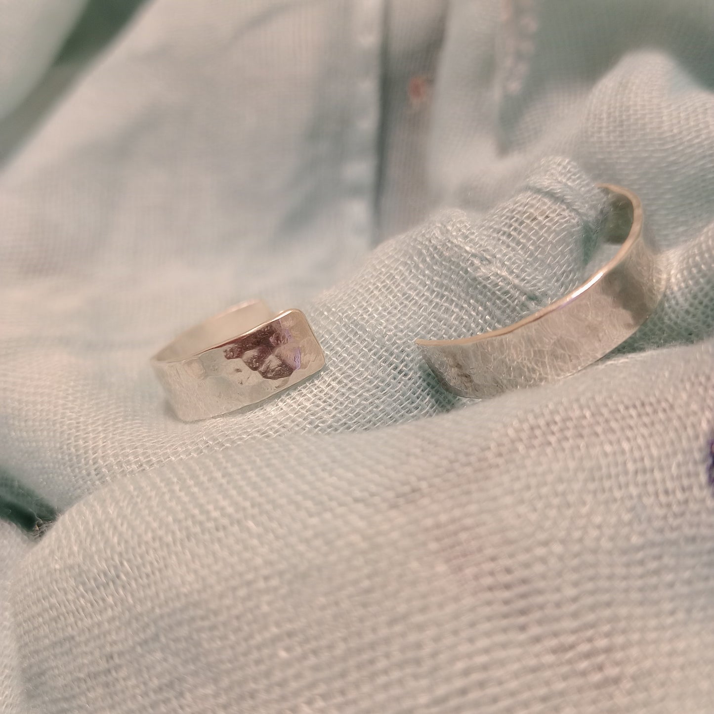 Sterling silver half hoop stud earrings