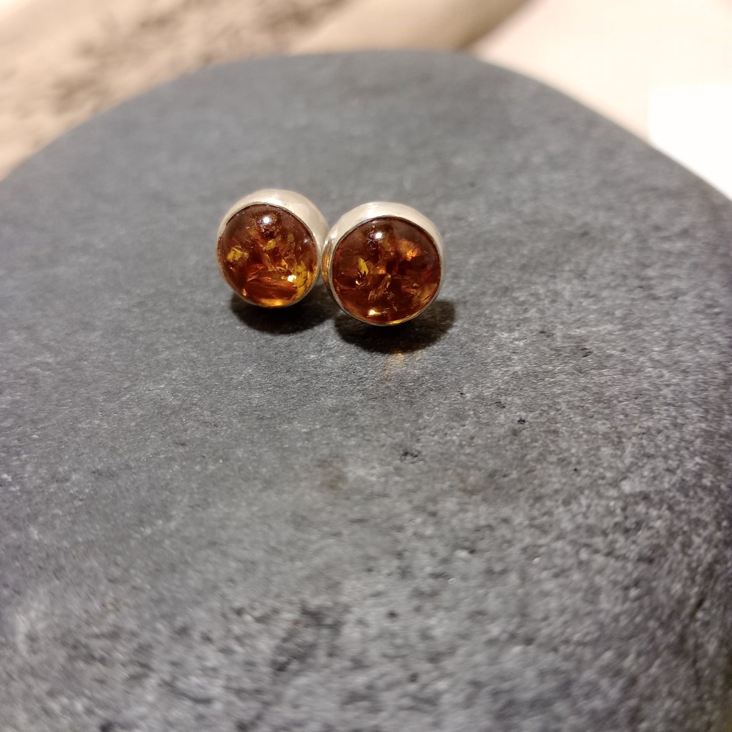 Baltic Amber stud earrings