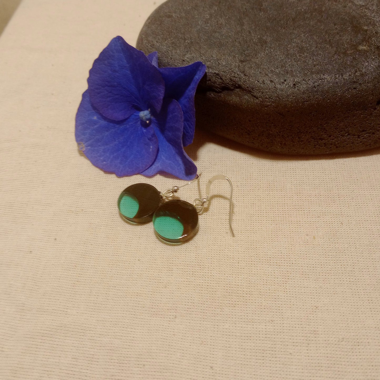 Driftwood and resin earrings