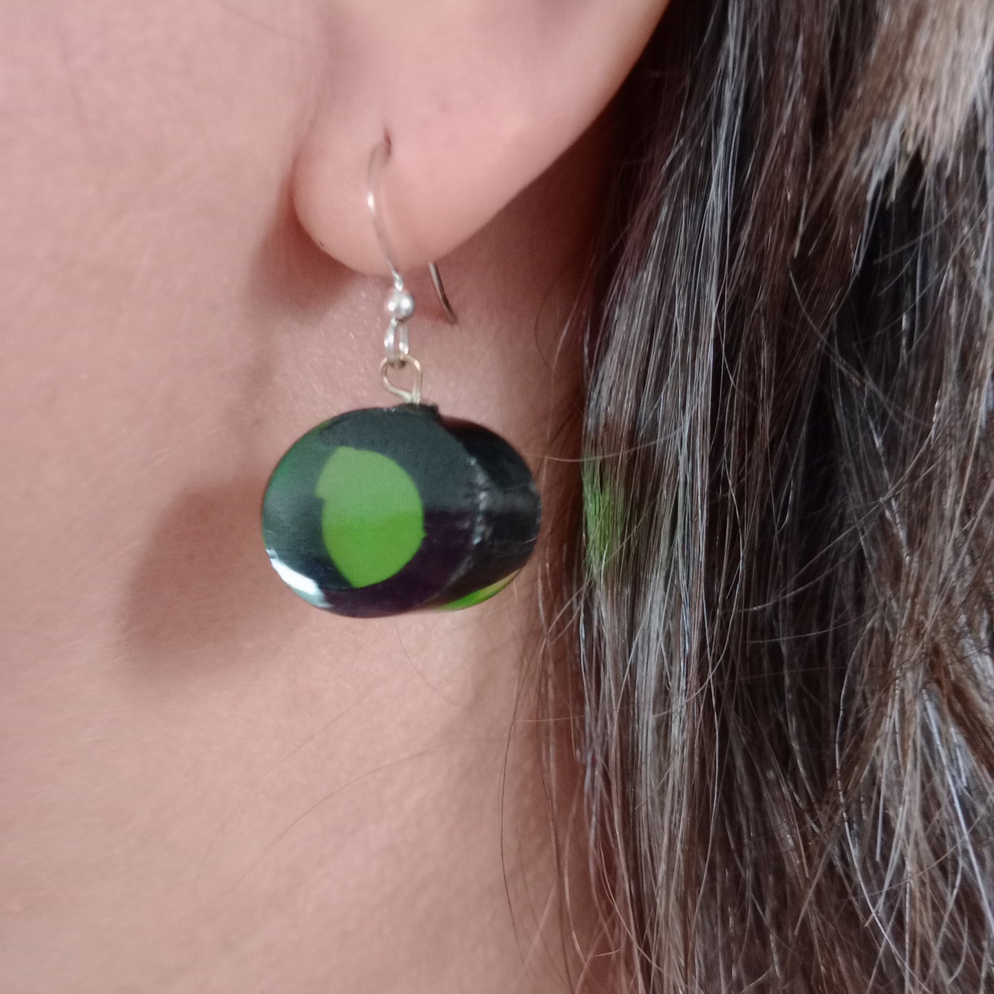 Driftwood and resin earrings