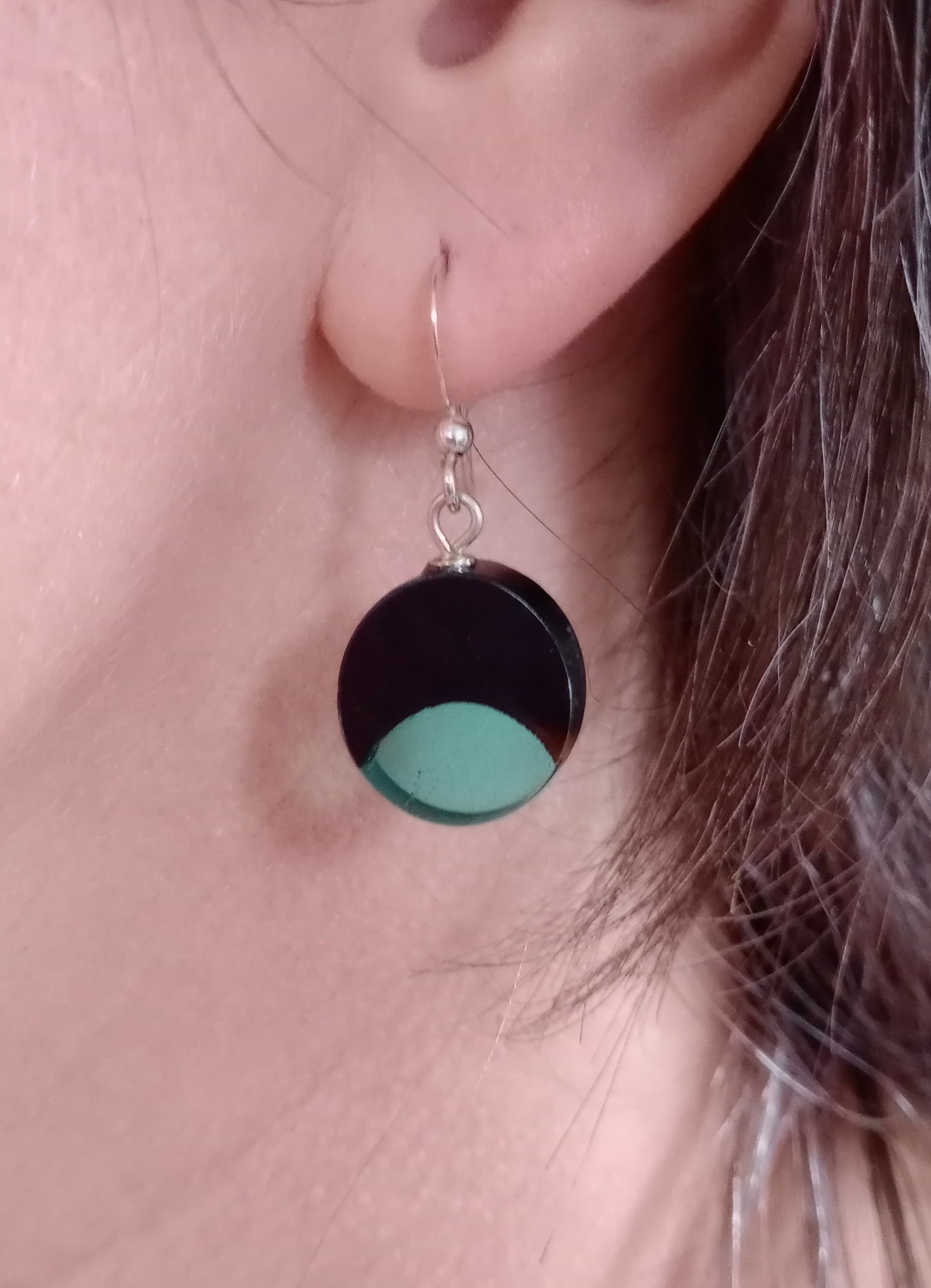 Driftwood and resin earrings