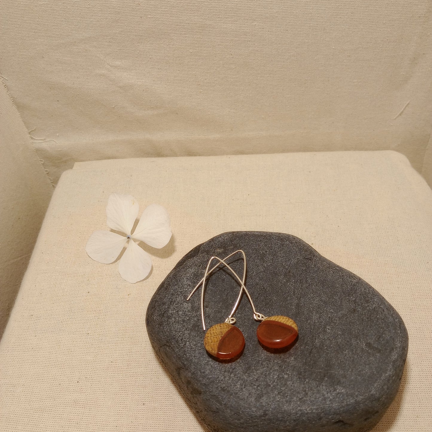 Irish Oak and resin earrings