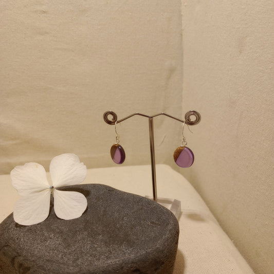 Irish Oak and resin earrings