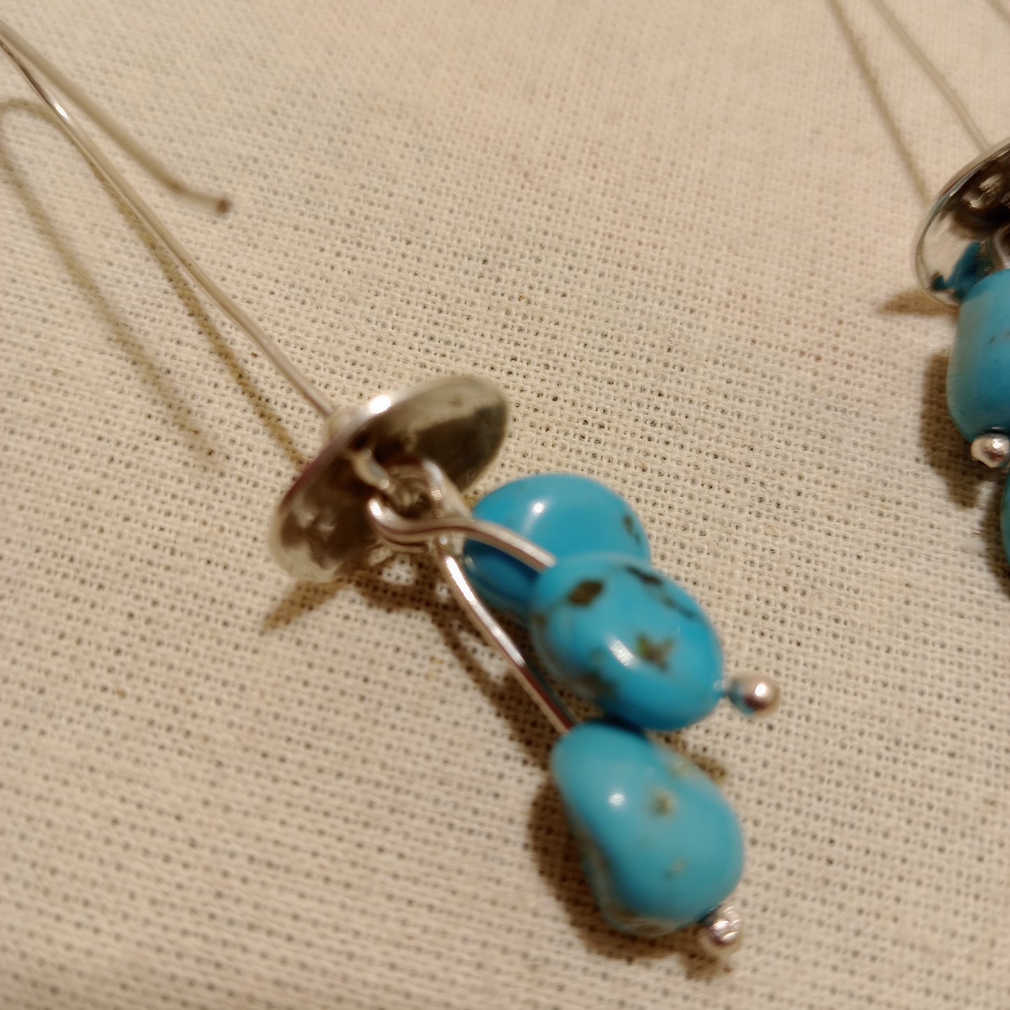 Turquoise and sterling silver earrings