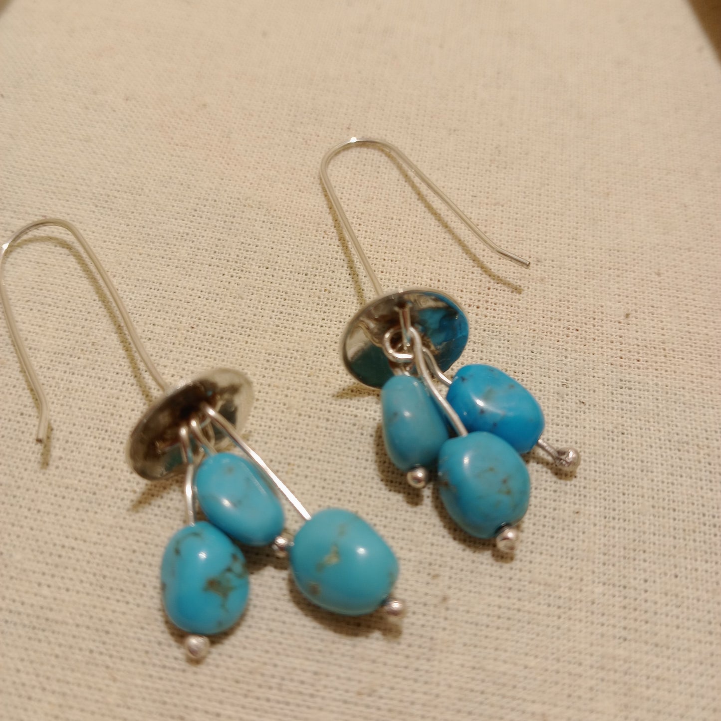 Turquoise and sterling silver earrings