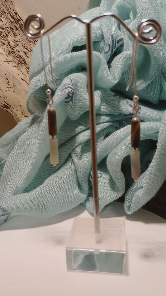 Andean opal beaded earrings