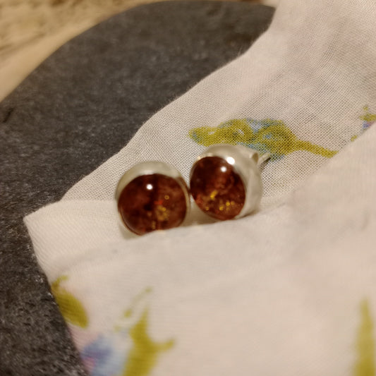 Baltic Amber stud earrings