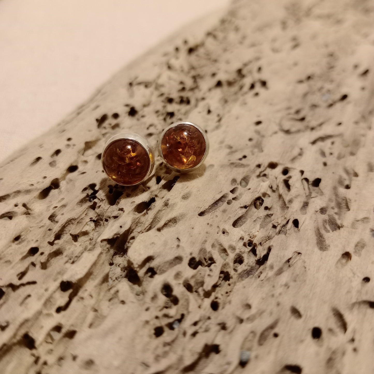 Baltic Amber stud earrings