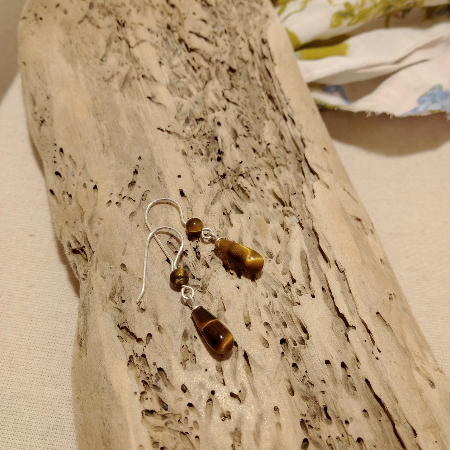 Tiger's eye earrings