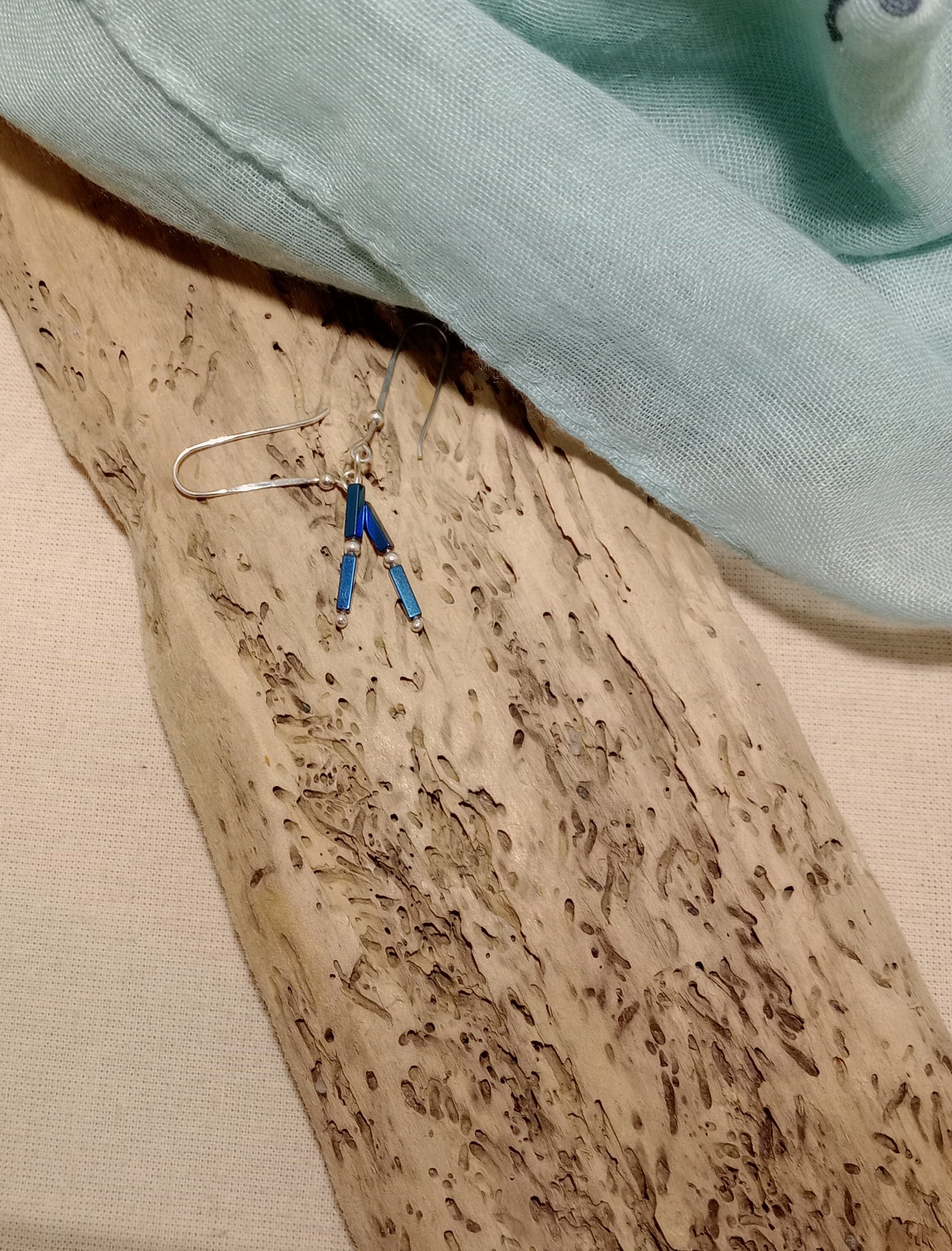 Blue Hematite earrings