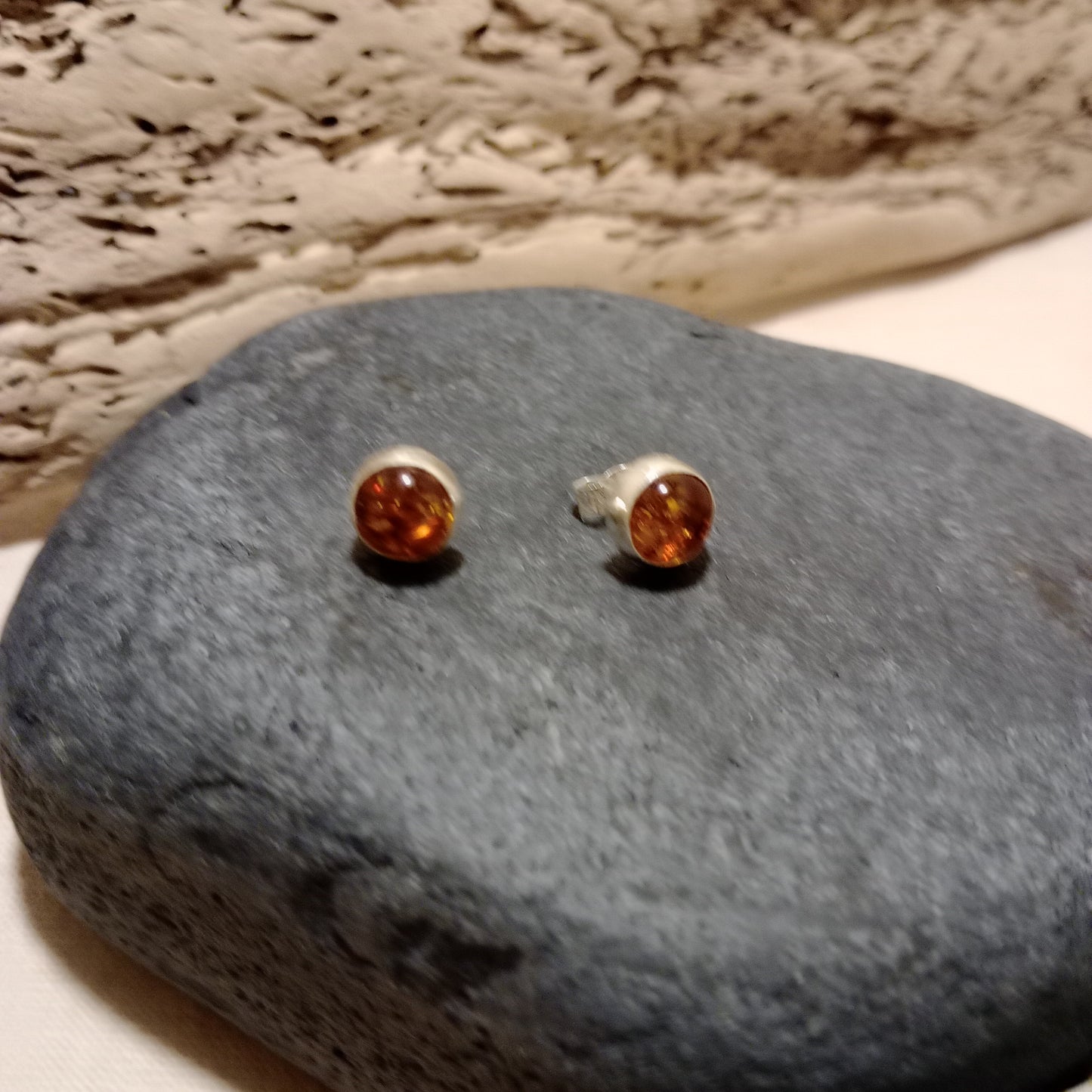 Baltic Amber stud earrings