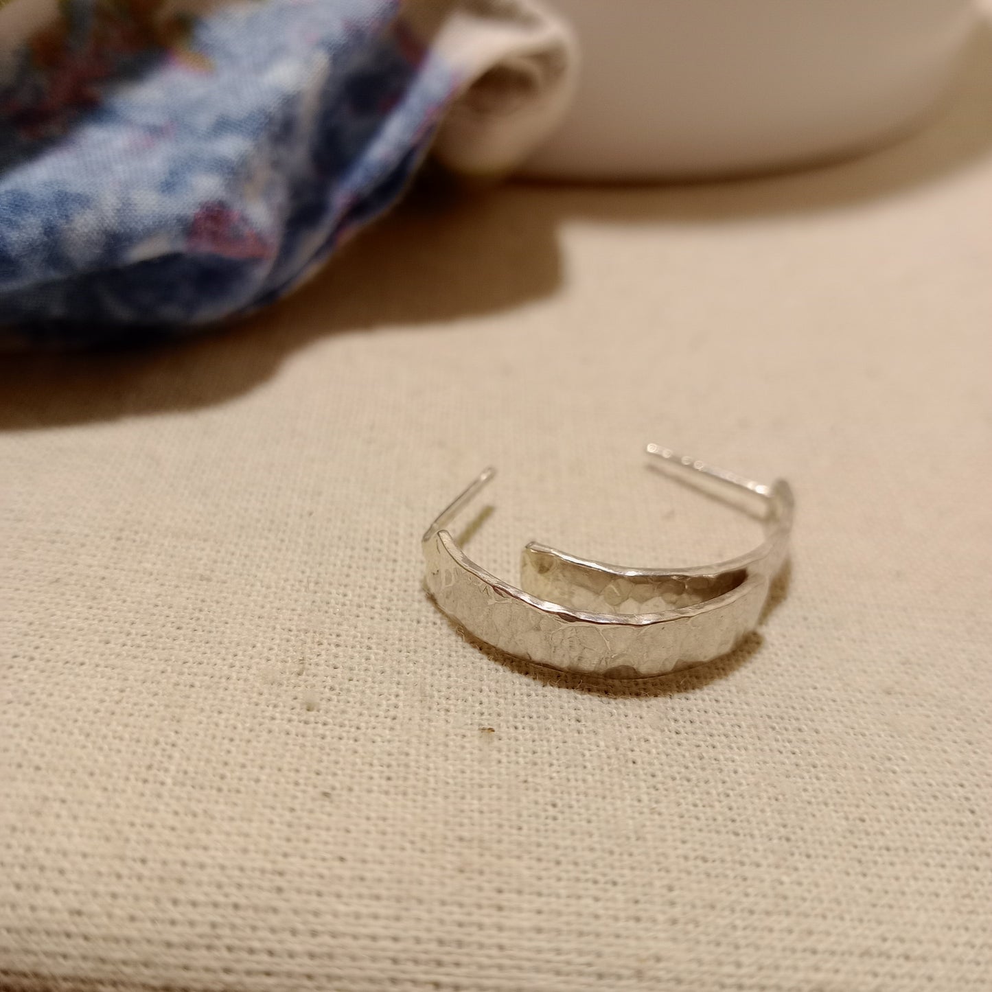 Sterling silver half hoops stud earrings