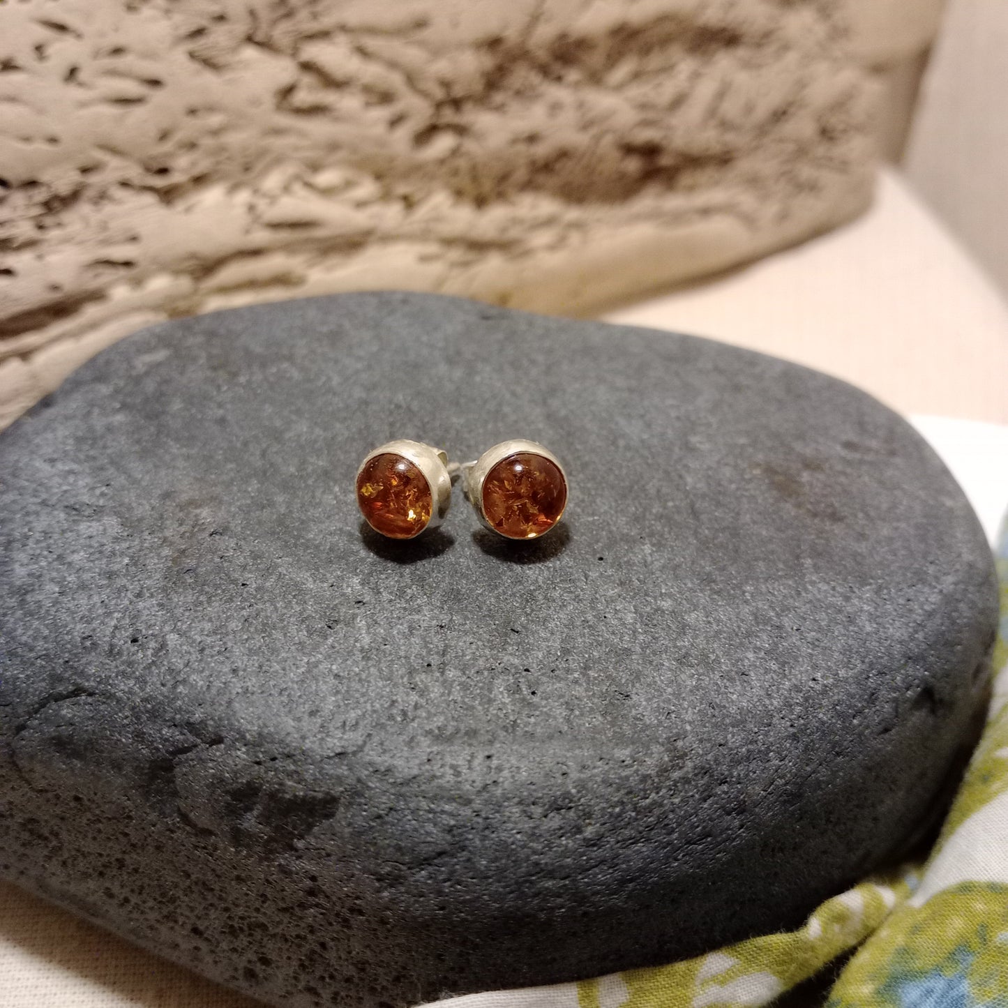 Baltic Amber stud earrings