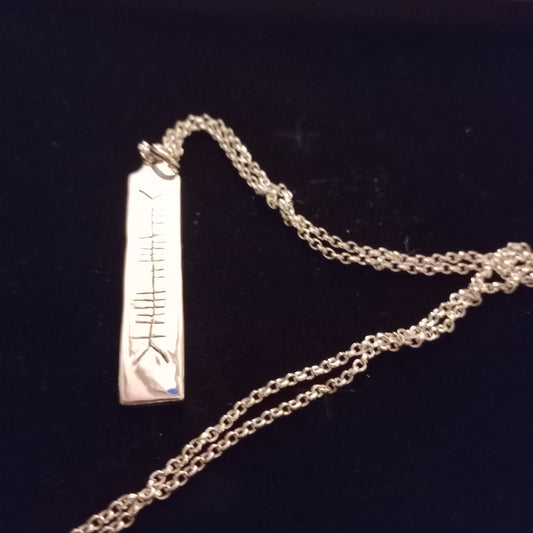 Ogham name pendant