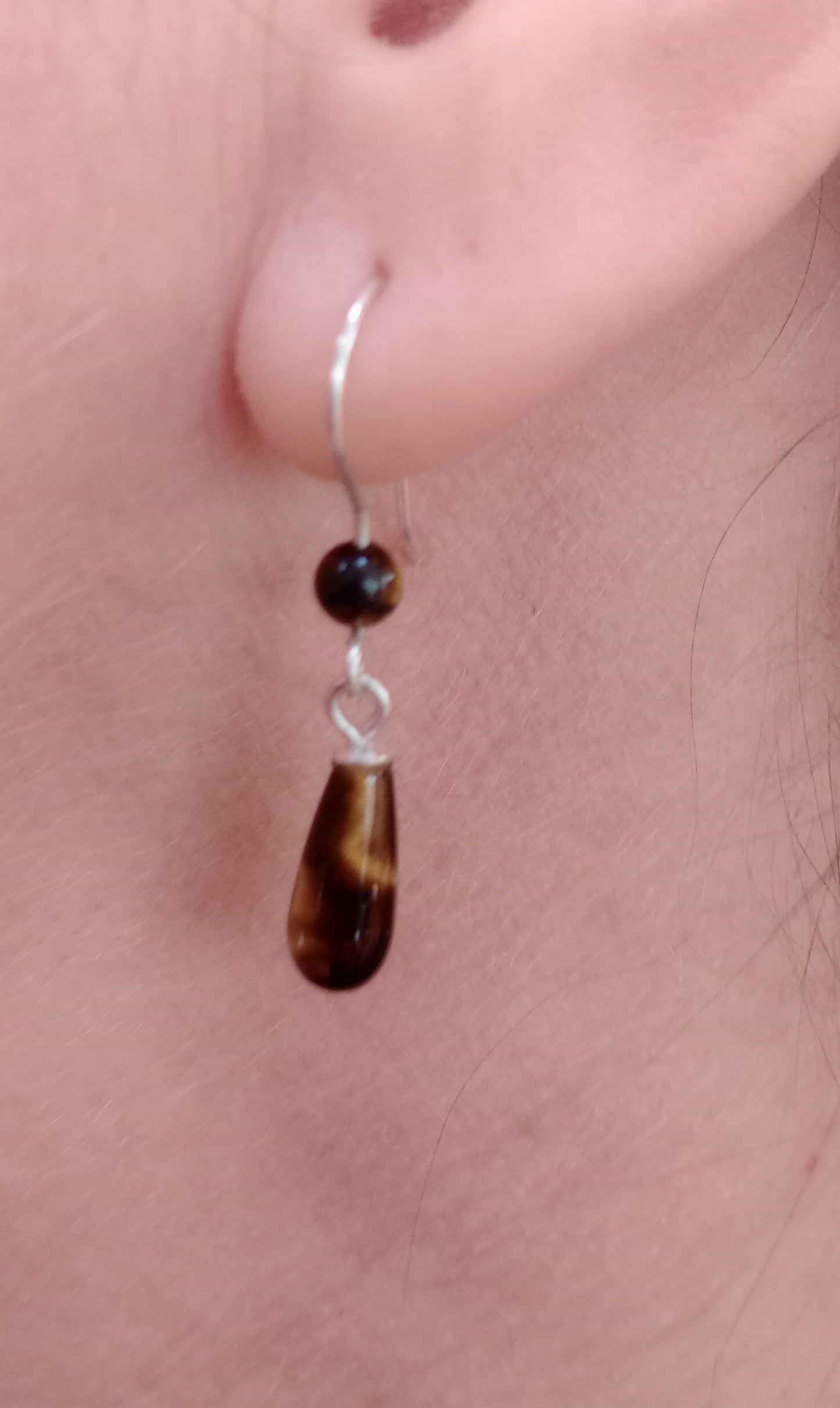 Tiger's eye earrings